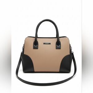 Nine West Tan and Black Women's Satchel Leather Bag